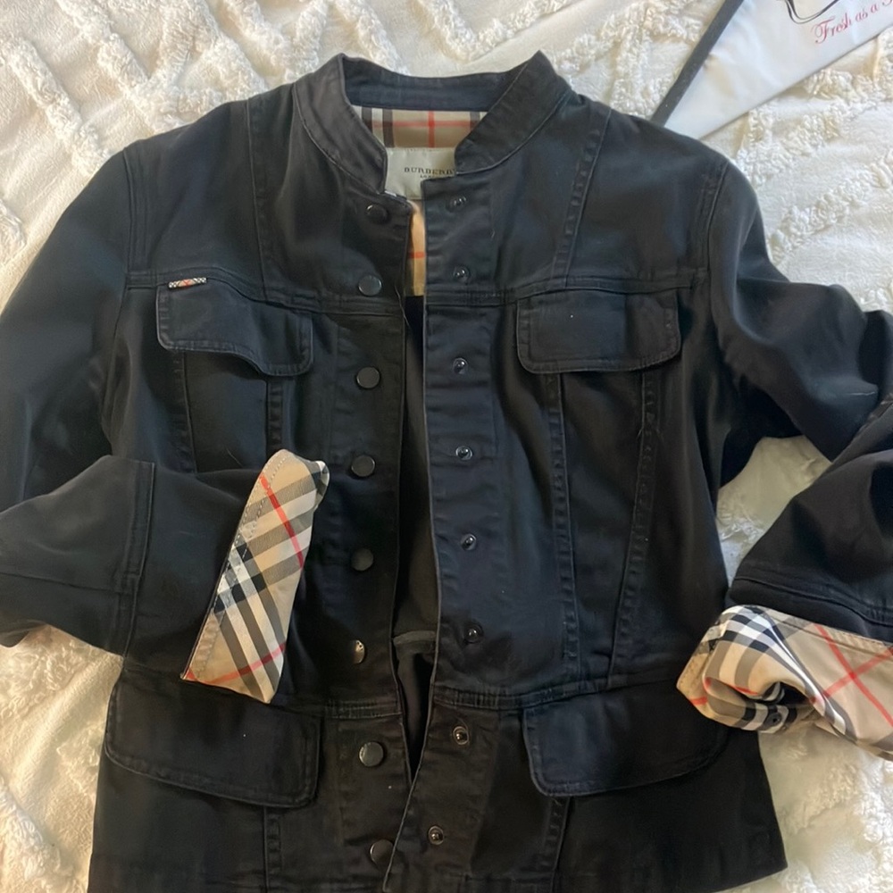 Black Burberry jean jacket